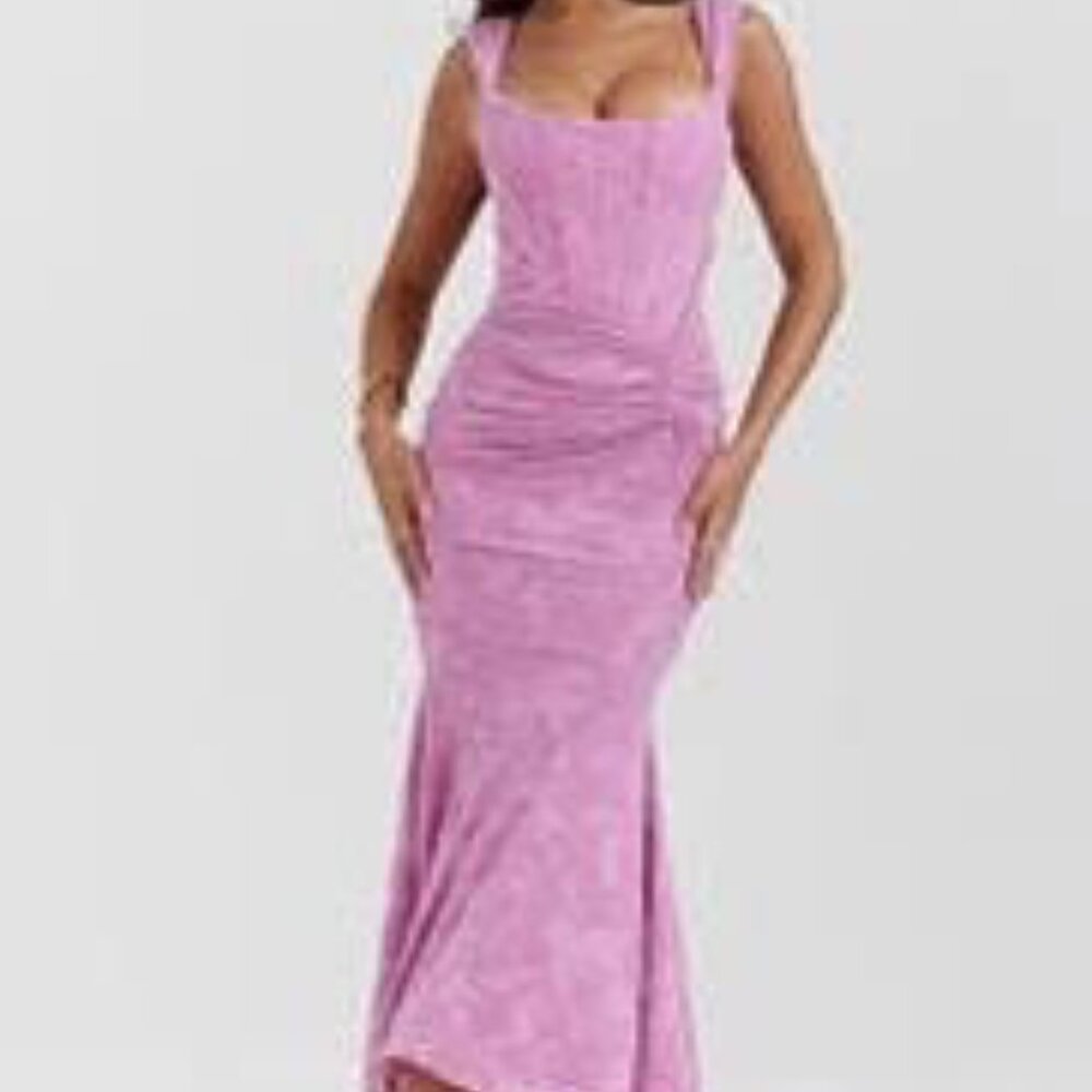 House of CB Cesca Rose Pink Floral Maxi Dress